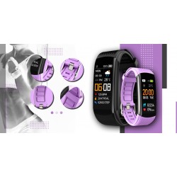 Smartband Giewont Fit&GO Duo GW200-8 - Black + Pasek Touch of Lavender