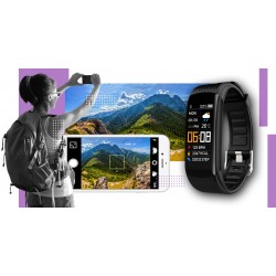 Smartband Giewont Fit&GO Duo GW200-8 - Black + Pasek Touch of Lavender