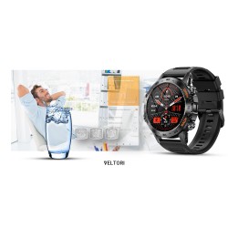 Smartwatch Veltori VT120-1 Czarny Pasek Silikonowy