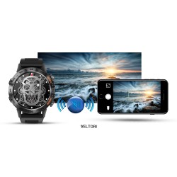 Smartwatch Veltori VT120-1 Czarny Pasek Silikonowy