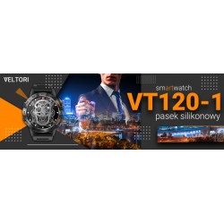 Smartwatch Veltori VT120-1 Czarny Pasek Silikonowy