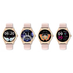 Damski SMARTWATCH G.Rossi SW014G-3 Różowe złoto, Silikonowy pasek