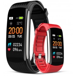 Smartband Giewont Fit&GO Duo GW200-1 - Black + Pasek Alert Red