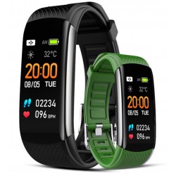 Smartband Giewont Fit&GO Duo GW200-5 - Black + Pasek Go Green