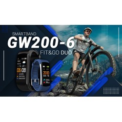 Smartband Giewont Fit&GO Duo GW200-6 - Black + Pasek Smart Navy