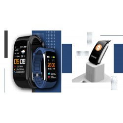 Smartband Giewont Fit&GO Duo GW200-6 - Black + Pasek Smart Navy