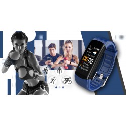 Smartband Giewont Fit&GO Duo GW200-6 - Black + Pasek Smart Navy