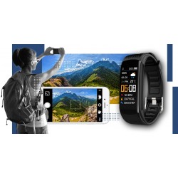 Smartband Giewont Fit&GO Duo GW200-6 - Black + Pasek Smart Navy