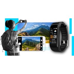 Smartband Giewont Fit&GO Duo GW200-7 - Black + Pasek Sky Blue