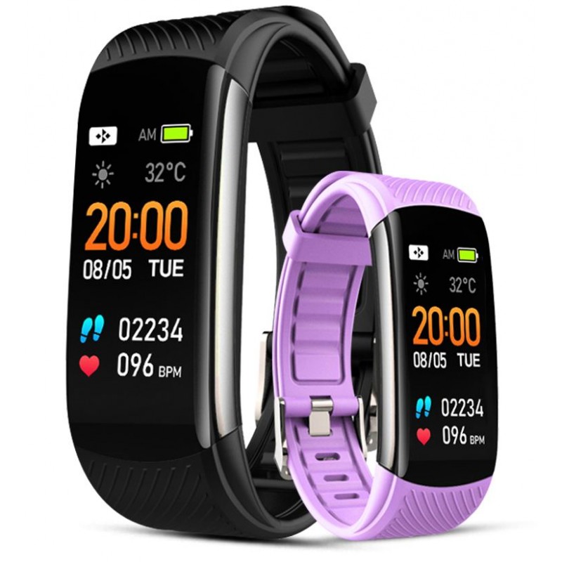 Smartband Giewont Fit&GO Duo GW200-8 - Black + Pasek Touch of Lavender