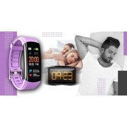 Smartband Giewont Fit&GO Duo GW200-8 - Black + Pasek Touch of Lavender