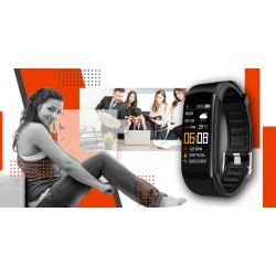 Smartband Giewont Fit&GO Duo GW200-9 - Black + Pasek Orange Power