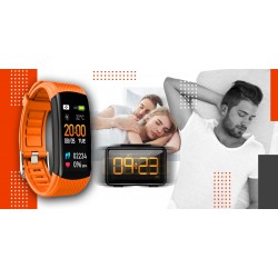 Smartband Giewont Fit&GO Duo GW200-9 - Black + Pasek Orange Power