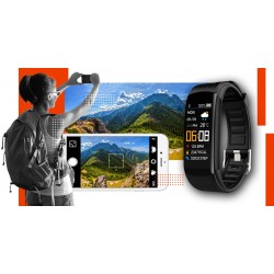 Smartband Giewont Fit&GO Duo GW200-9 - Black + Pasek Orange Power