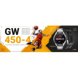 Smartwatch Giewont Vertex SmartCall GW450-4 Silver/Carbon Silikon