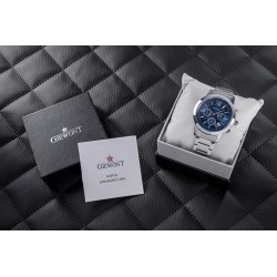 Zegarek Męski Giewont Apex Chrono GW6480-2 Chronograf Silver/Blue