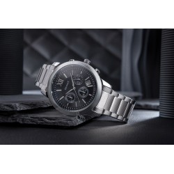 Zegarek Męski Giewont Apex Chrono GW6480-1 Chronograf Silver/Black