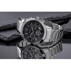 Zegarek Męski Giewont Apex Chrono GW6480-1 Chronograf Silver/Black