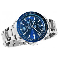 Zegarek Męski Giewont PrimeChrono GW8620-2 Chronograf Silver/Blue