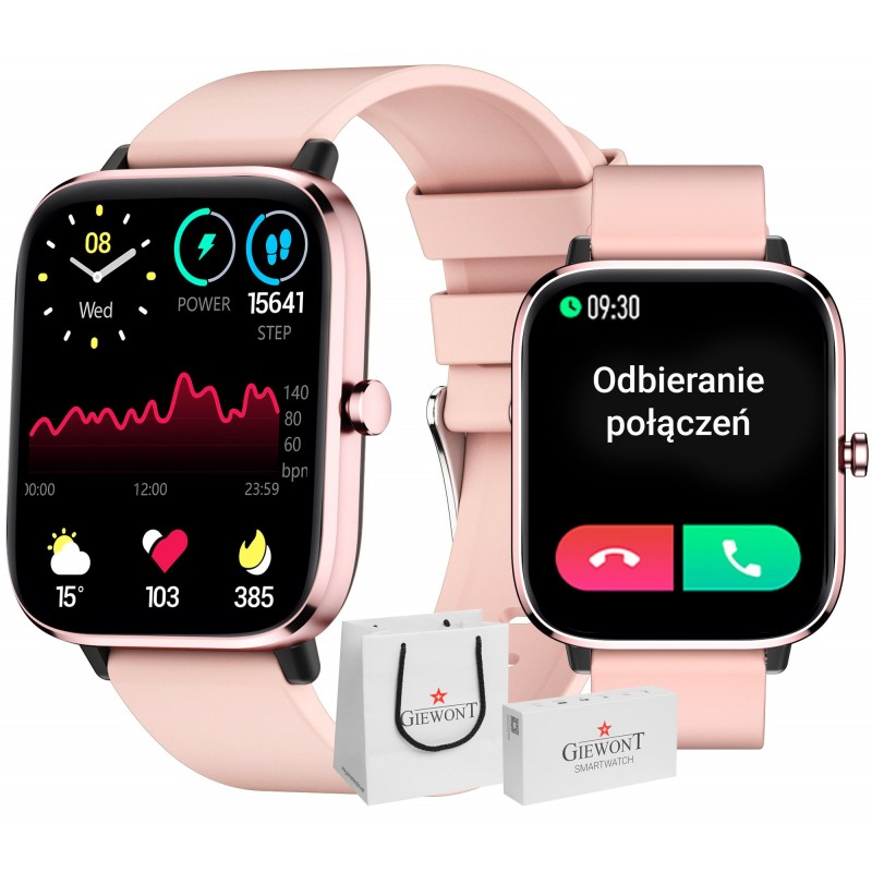 Smartwatch Giewont Dynamic SmartCall GW230-1 - Rose Gold/Powder Pink