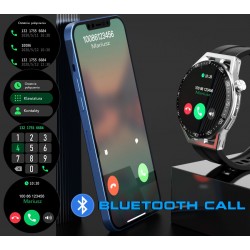 Smartwatch  Rubicon RNCE88-1 Czarny- Czarny Pasek Silikonowy + Czarny Pasek Skórzany