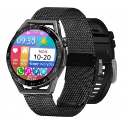 Smartwatch  Rubicon RNCE88-2 Czarny- Czarny Pasek Silikonowy + Czarna Bransoleta