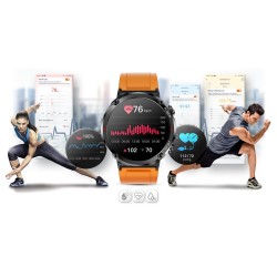 Smartwatch Gravity GT21-2 + Pomarańczowy Pasek Silikonowy