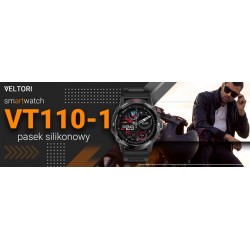 Smartwatch Veltori VT110-1 Czarny Pasek Silikonowy