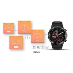 Smartwatch Veltori VT110-1 Czarny Pasek Silikonowy