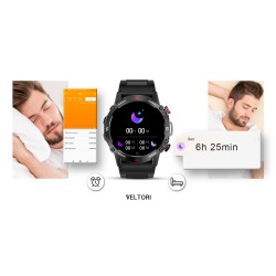 Smartwatch Veltori VT110-1 Czarny Pasek Silikonowy