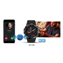 Smartwatch Veltori VT110-1 Czarny Pasek Silikonowy