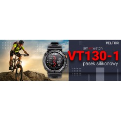 Smartwatch Veltori VT130-1 Czarny Pasek Silikonowy