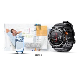 Smartwatch Veltori VT130-1 Czarny Pasek Silikonowy