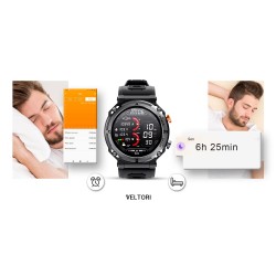 Smartwatch Veltori VT130-1 Czarny Pasek Silikonowy