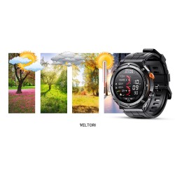 Smartwatch Veltori VT130-1 Czarny Pasek Silikonowy