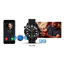 Smartwatch Veltori VT150-1 Czarny Pasek Silikonowy + Czarna Bransoleta