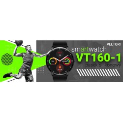 Smartwatch Veltori VT160-1 Czarny Pasek Silikonowy