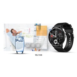 Smartwatch Veltori VT160-1 Czarny Pasek Silikonowy