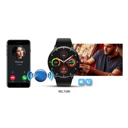 Smartwatch Veltori VT160-1 Czarny Pasek Silikonowy